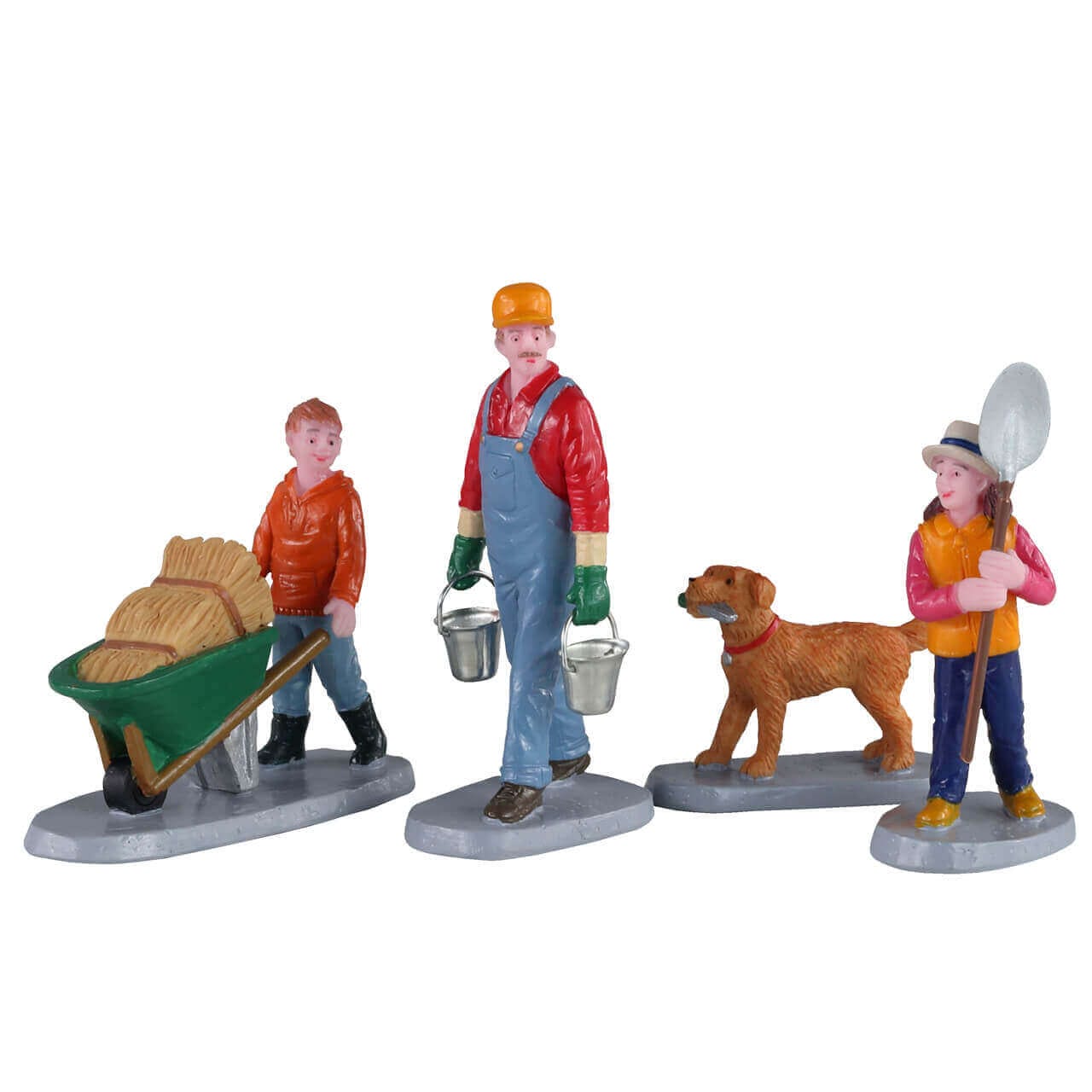 lemax-morning-chores-figurine-famille-et-chien-miniature image 1