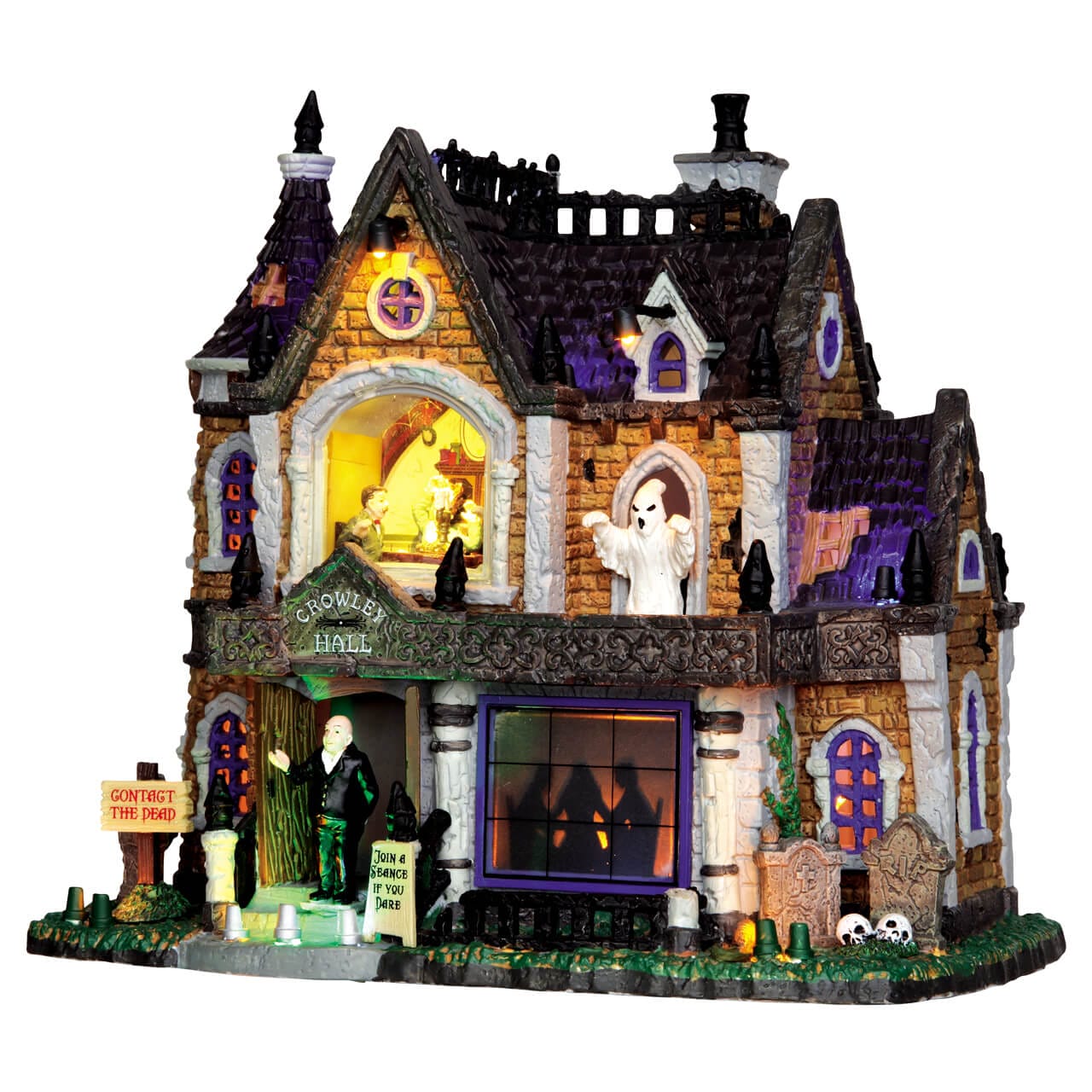 lemax-crowley-hall-b-timent-lumineux-spooky-town image 1