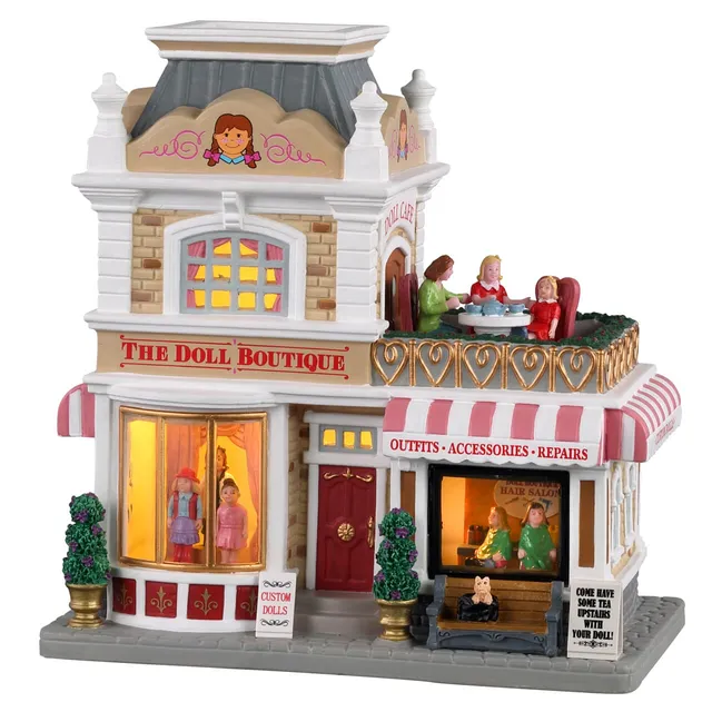 lemax-the-doll-boutique-boutique-de-poup-es-lumineuse-village-de-no-l image 1