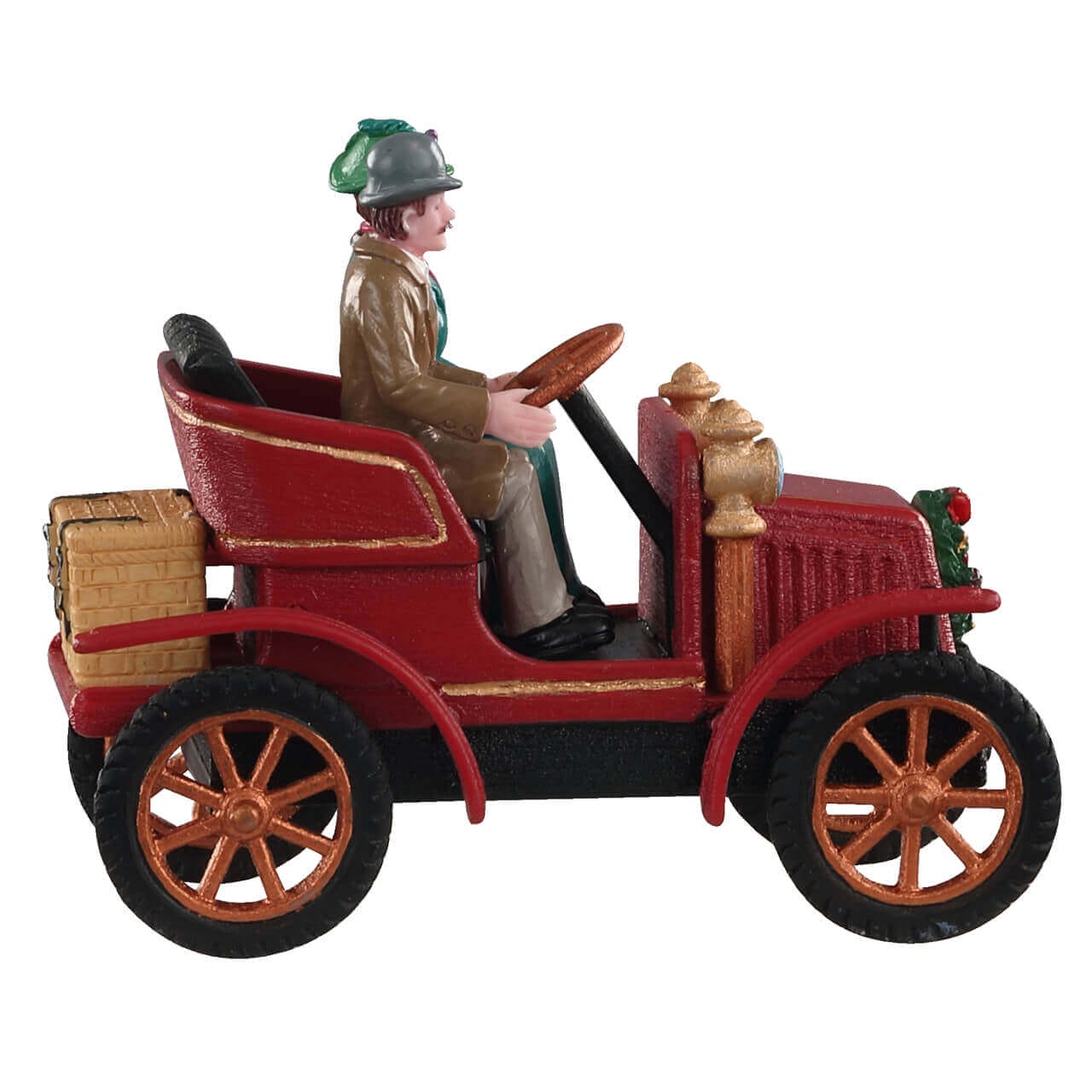 lemax-first-car-in-town-voiture-rouge-vintage-caddington image 2