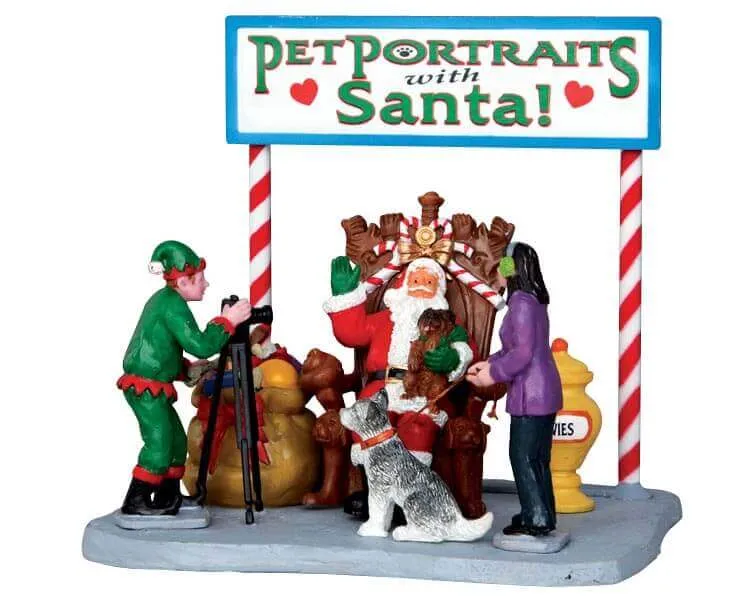lemax-pet-photos-santa-figurine-p-re-no-l-photos-animaux-miniature image 1