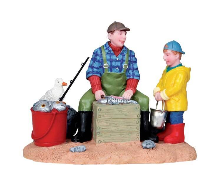 lemax-cleaning-the-fish-figurine-village-de-no-l image 1