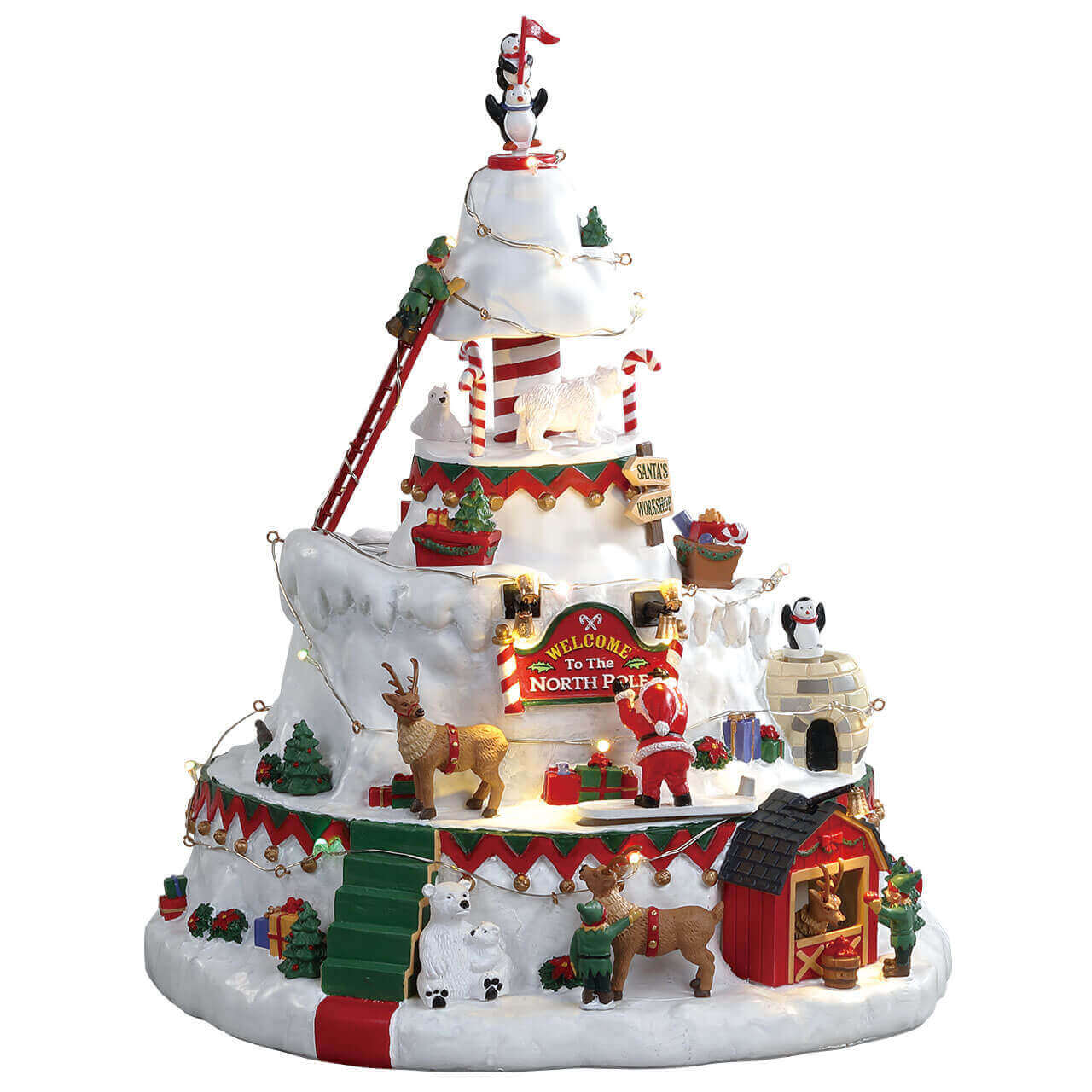 lemax-north-pole-tower-tour-anim-e-p-le-nord-village-de-no-l image 1