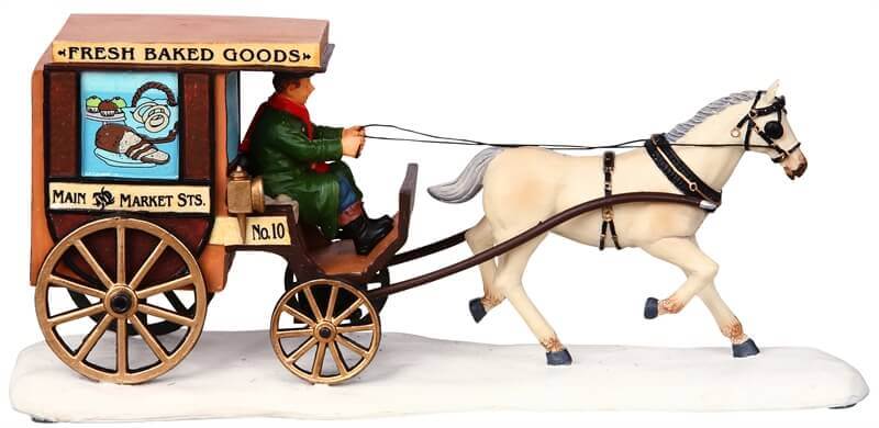 lemax-baker-s-wagon-chariot-de-boulanger-miniature-pour-village-de-no-l image 3
