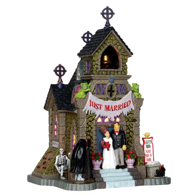 lemax-spooky-town-frank-s-big-day-sc-ne-miniature-halloween image 1