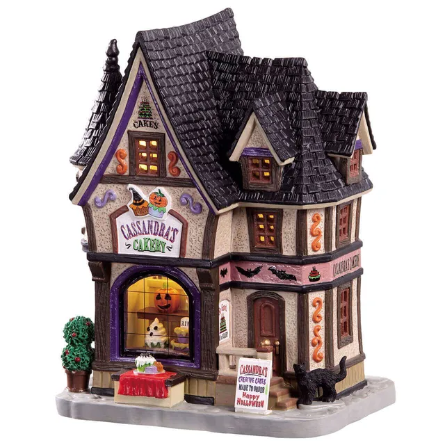 lemax-spooky-town-cassandra-s-cakery-b-timent-hant-lumineux image 1