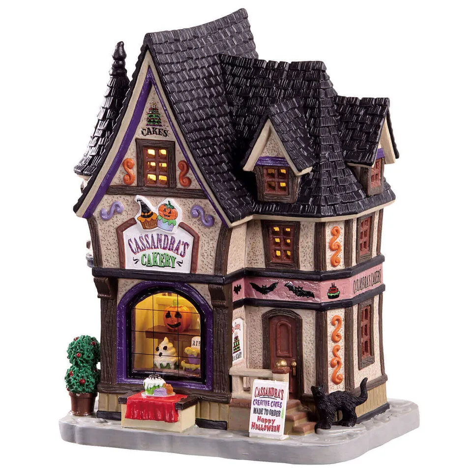 lemax-spooky-town-cassandra-s-cakery-b-timent-hant-lumineux image 1