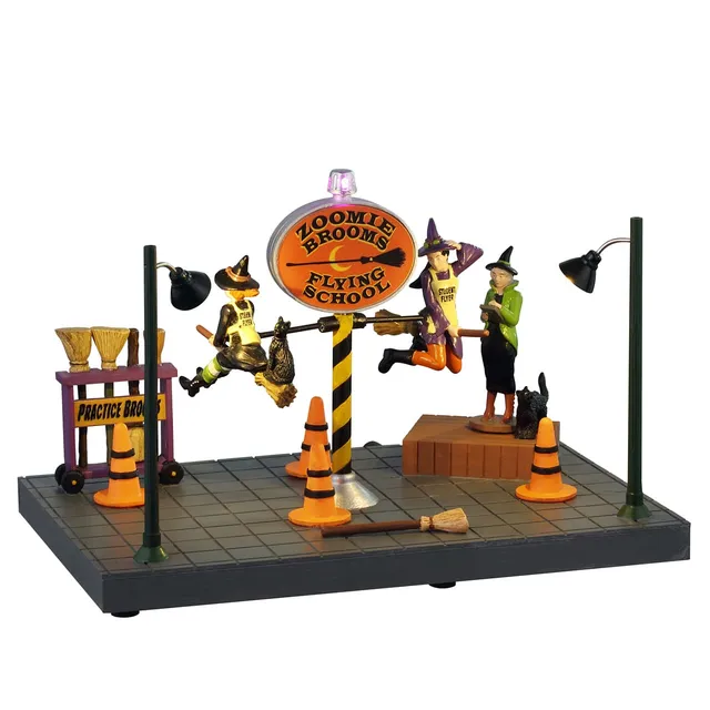 lemax-zoomie-brooms-flying-school-ecole-de-balais-spooky-town image 1