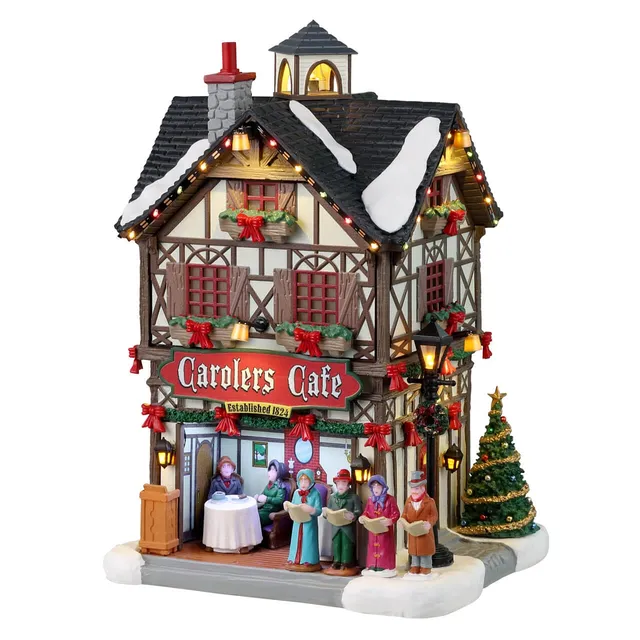 lemax-carolers-caf-maison-miniature-lumineuse-tudor-caddington image 1
