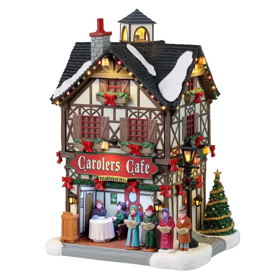 lemax-carolers-caf-maison-miniature-lumineuse-tudor-caddington image 1