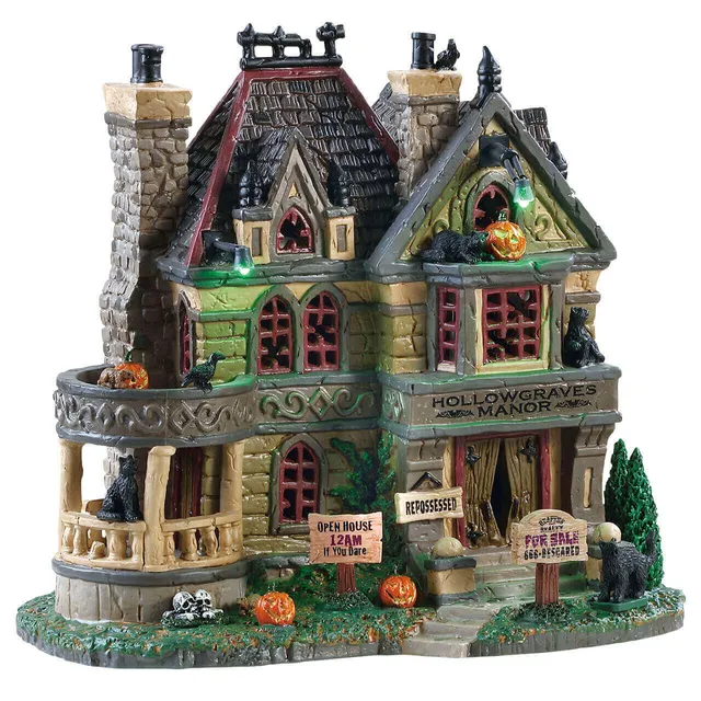 lemax-hollowgraves-manor-manoir-hant-lumineux-spooky-town image 1