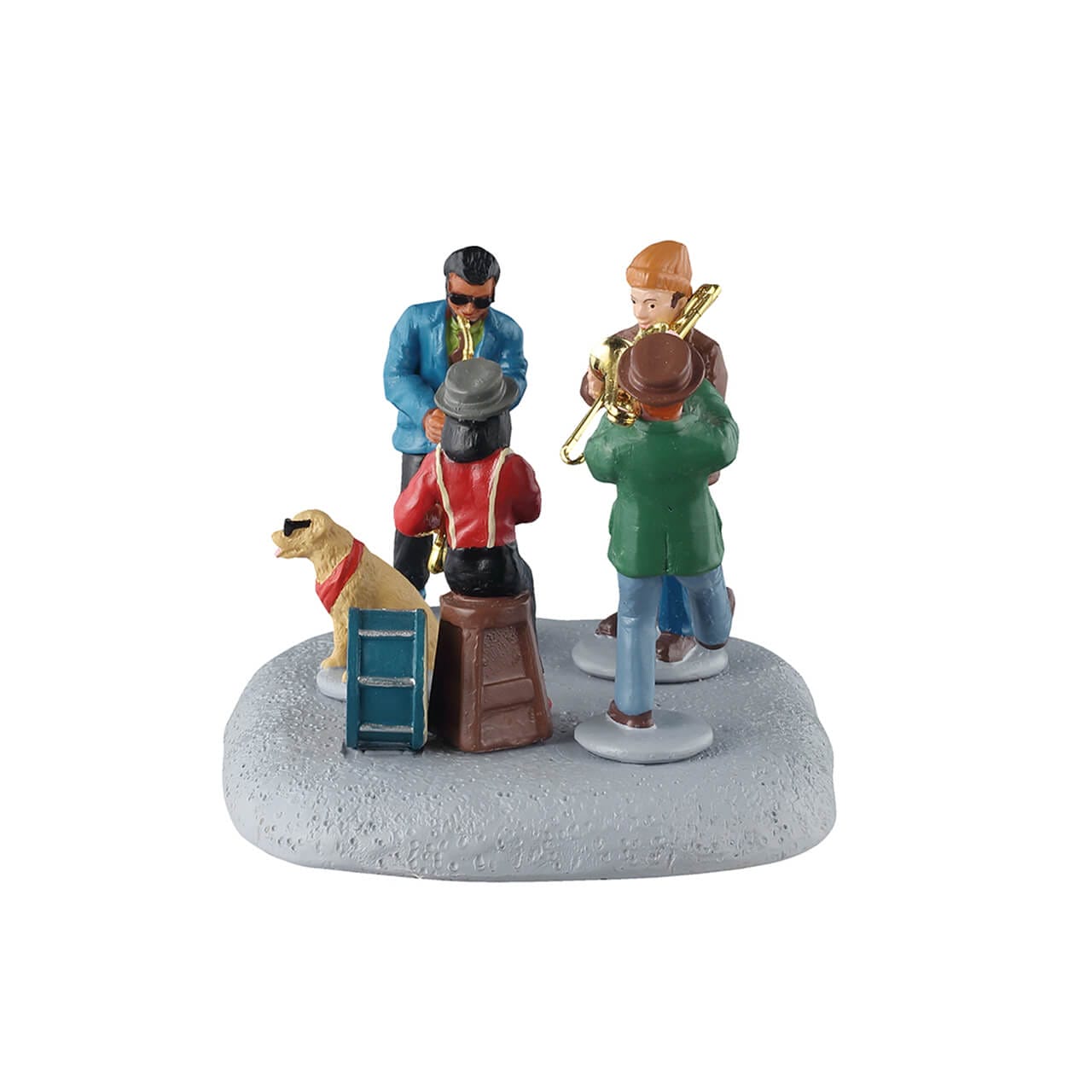 lemax-small-jazz-band-figurines-quatuor-jazz-caddington-avec-chien image 3