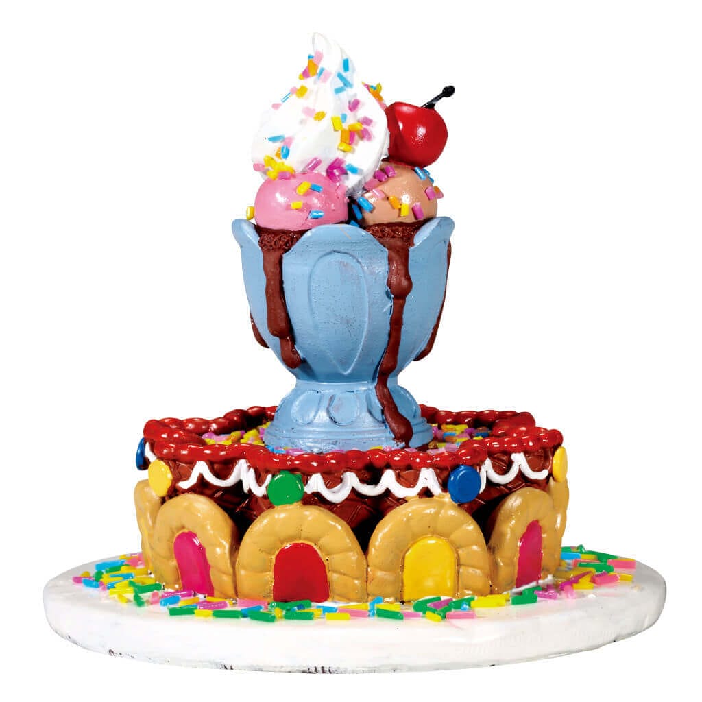 lemax-sundae-fountain-fontaine-glaces-miniature-sugar-n-spice image 1