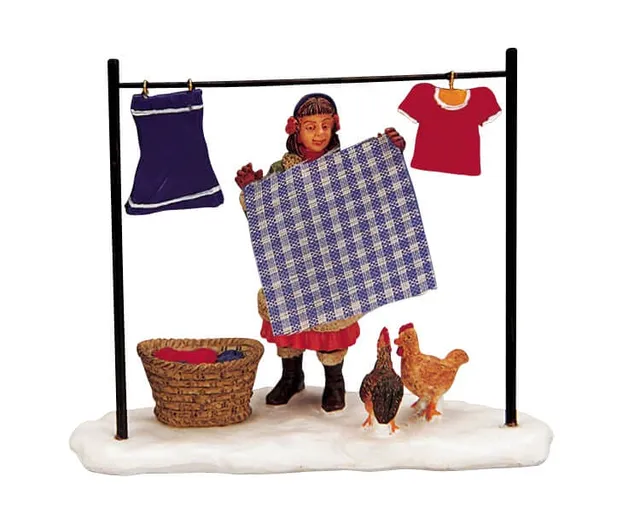 lemax-laundry-day-figurine-sc-ne-de-vie-village-miniature image 1