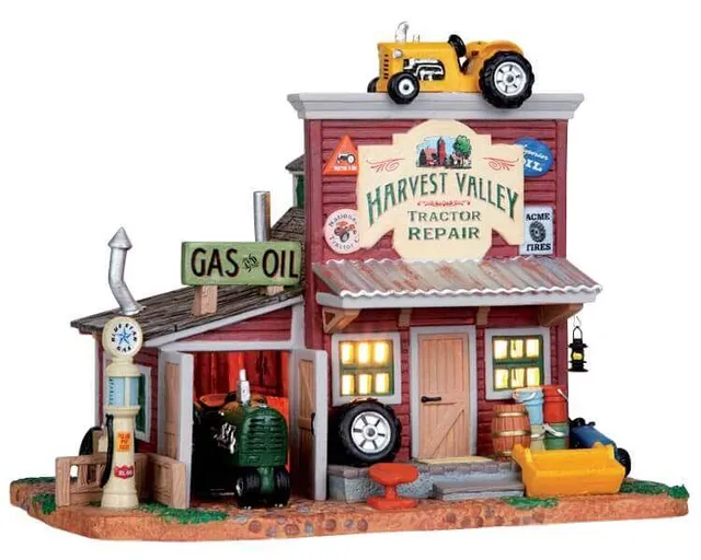 lemax-harvest-valley-tractor-repair-b-timent-village-de-no-l image 1