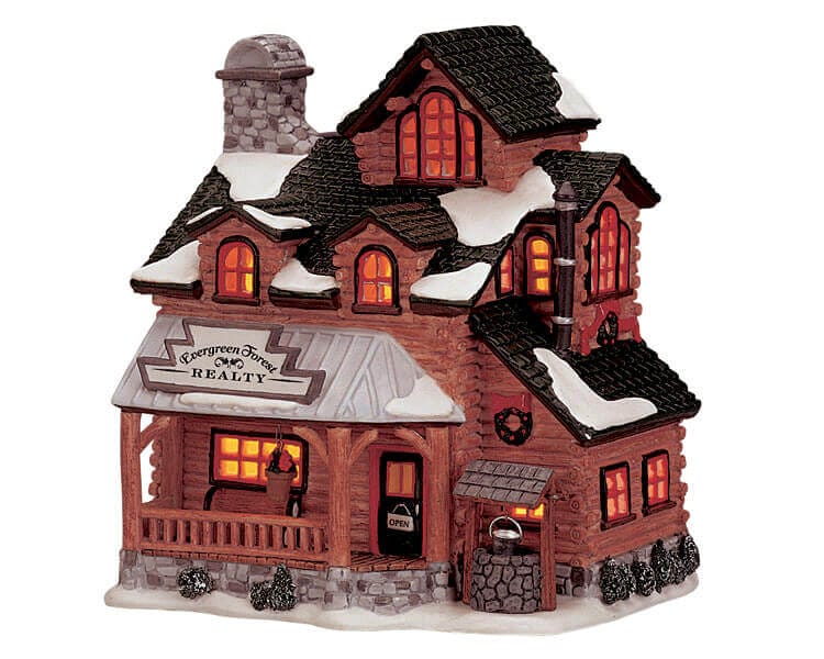 lemax-evergreen-forest-realty-village-miniature-lumineux image 2