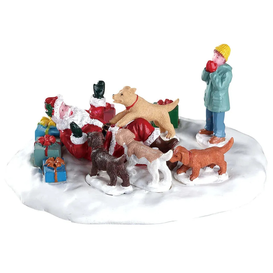 lemax-puppies-love-santa-figurine-chiots-no-l image 1