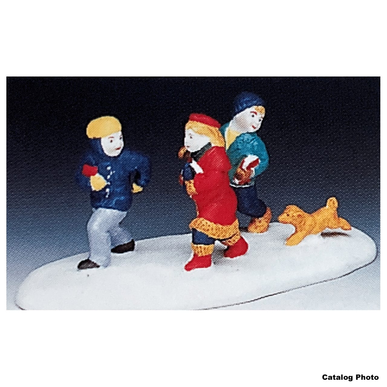 lemax-school-children-running-figurines-coliers-qui-courent-village image 1