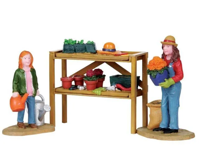lemax-potting-bench-figurine-miniature-village-de-no-l image 1