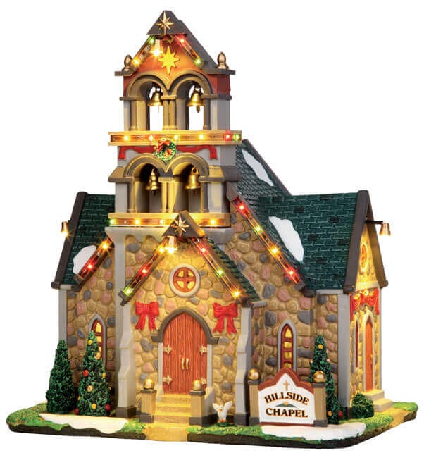lemax-hillside-bell-chapel-chapelle-lumineuse-village-de-no-l image 2