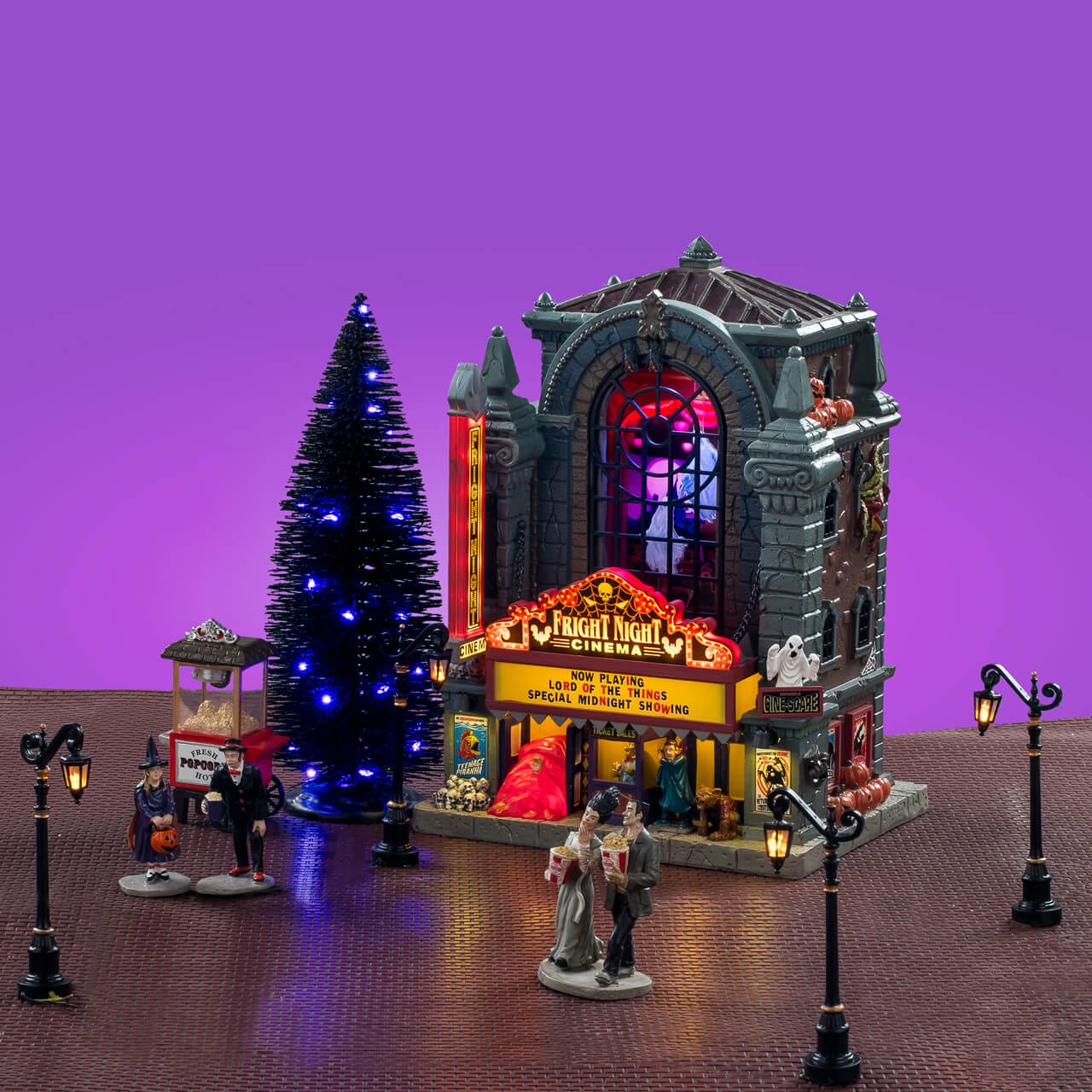 lemax-fright-night-cinema-set-cin-ma-hant-spooky-town image 1