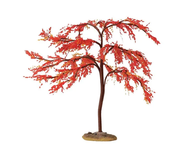 lemax-autumn-mulberry-large-sapin-stable-pour-village-miniature image 1