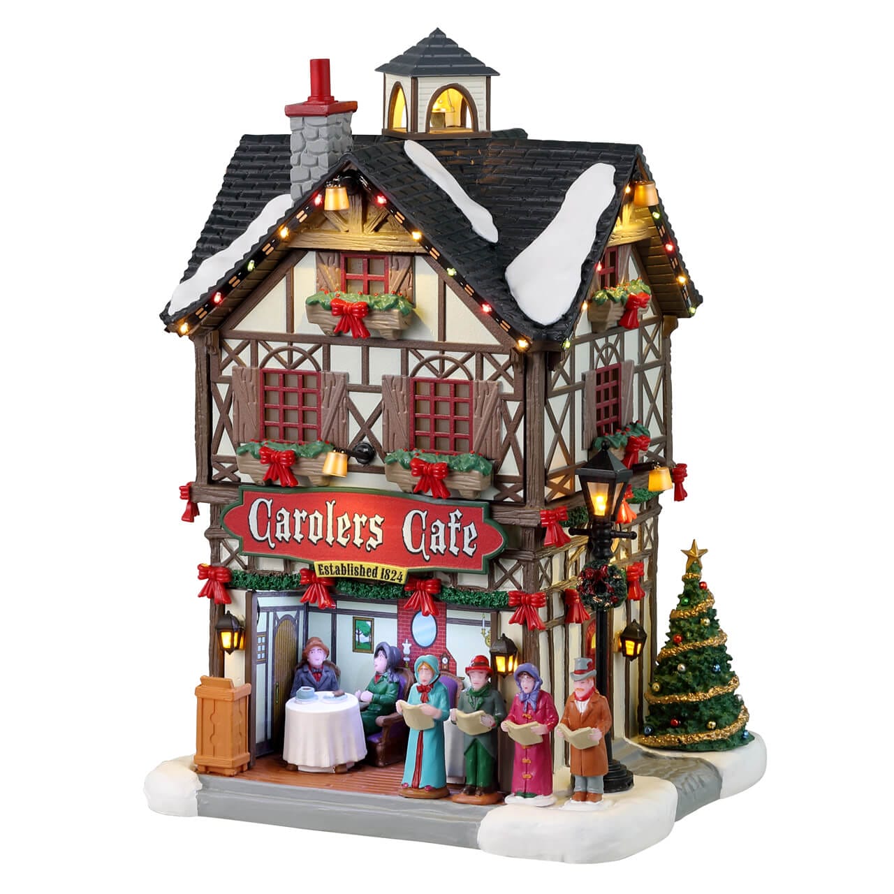 lemax-carolers-caf-maison-miniature-lumineuse-tudor-caddington image 1