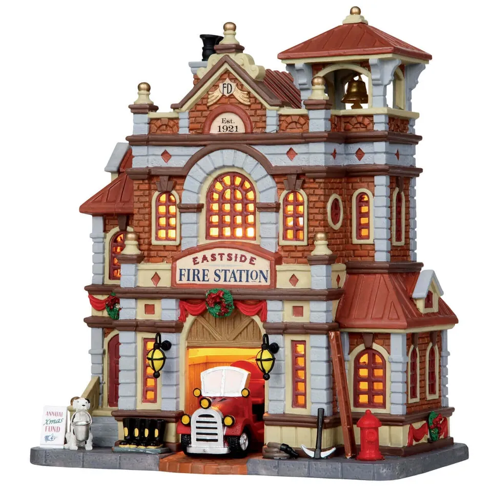 lemax-eastside-fire-station-caserne-de-pompiers-lumineuse-miniature image 1