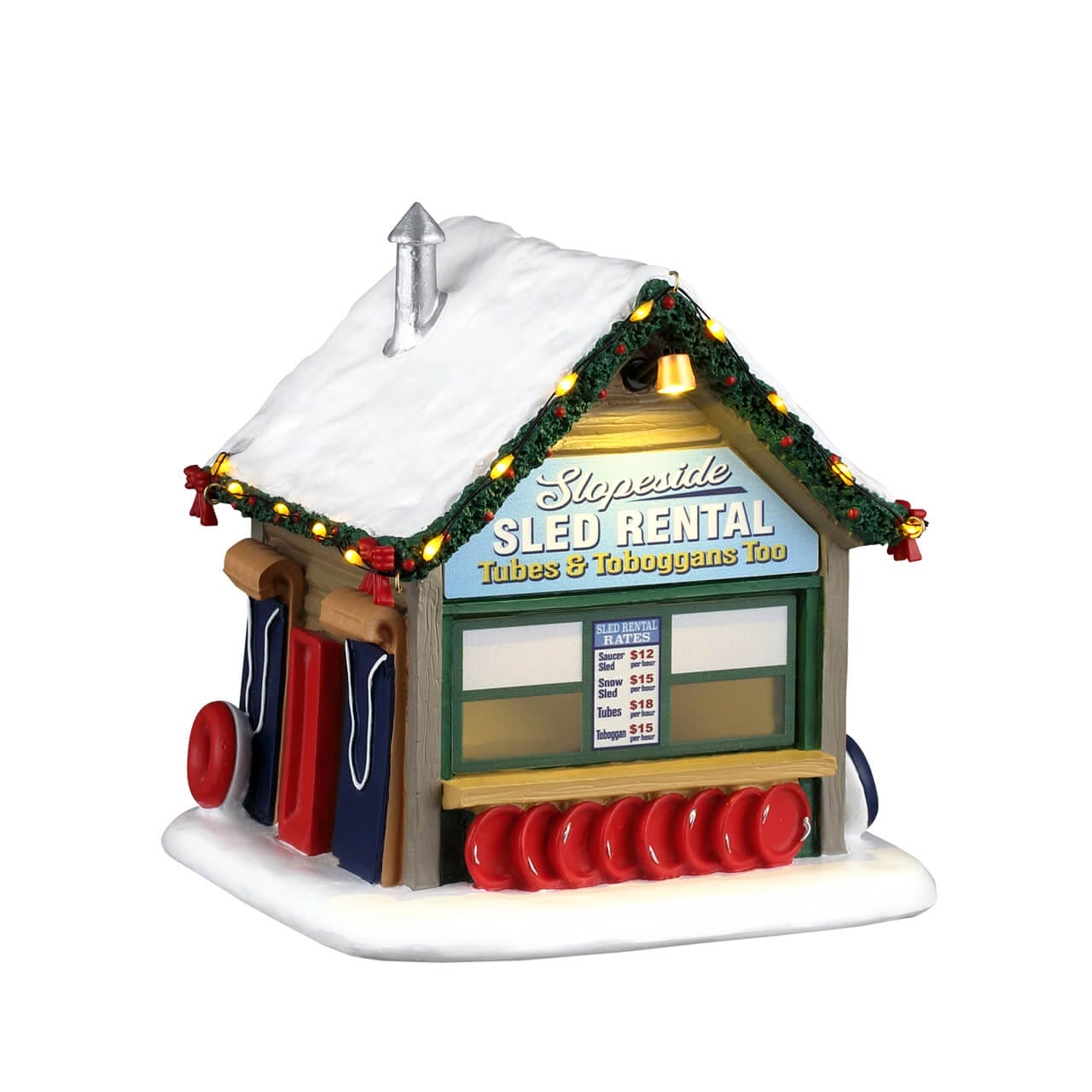 lemax-slopeside-sled-rental-hutte-de-location-de-luges-lumineuse-vail-village image 5