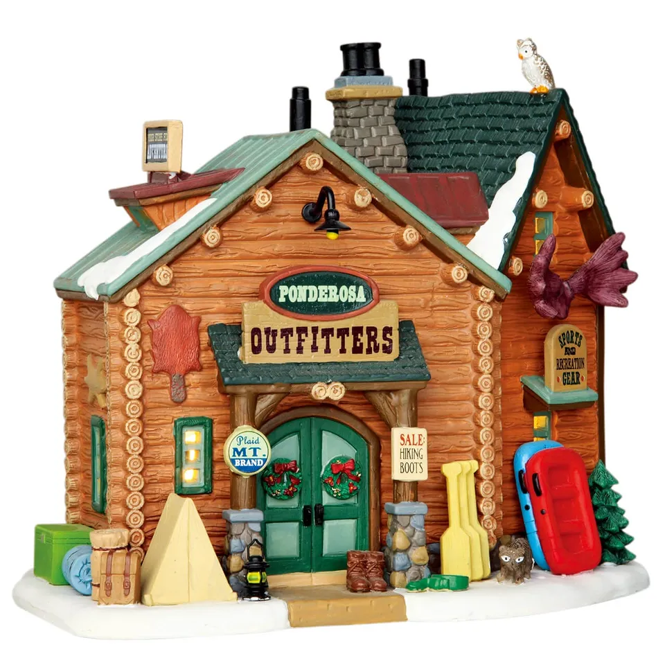 lemax-ponderosa-outfitters-maison-miniature-lumineuse-vail-village image 1