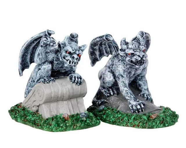 lemax-living-gargoyles-figurines-gargouilles-spooky-town image 1
