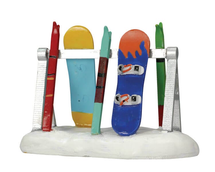lemax-ski-rack-accessoire-porte-skis-village-miniature image 1