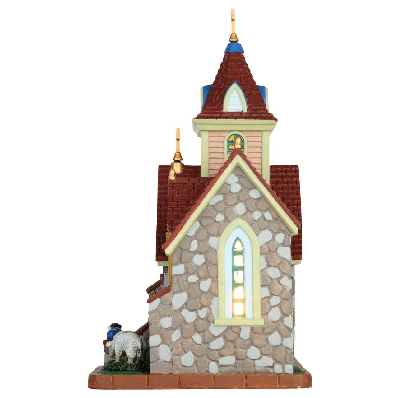 lemax-good-shepherd-church-glise-miniature-lumineuse-village-de-no-l image 3