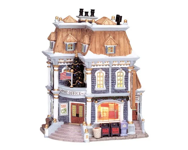 lemax-village-post-office-bureau-de-poste-lumineux-village-de-no-l image 1