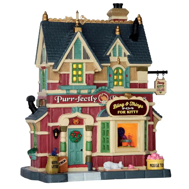 lemax-purr-fectly-precious-figurine-chats-pour-village-de-no-l image 1