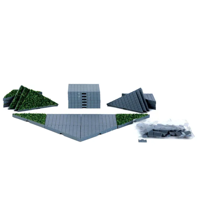 lemax-plaza-system-grey-triangle-grass-24-pcs-socles-village image 1