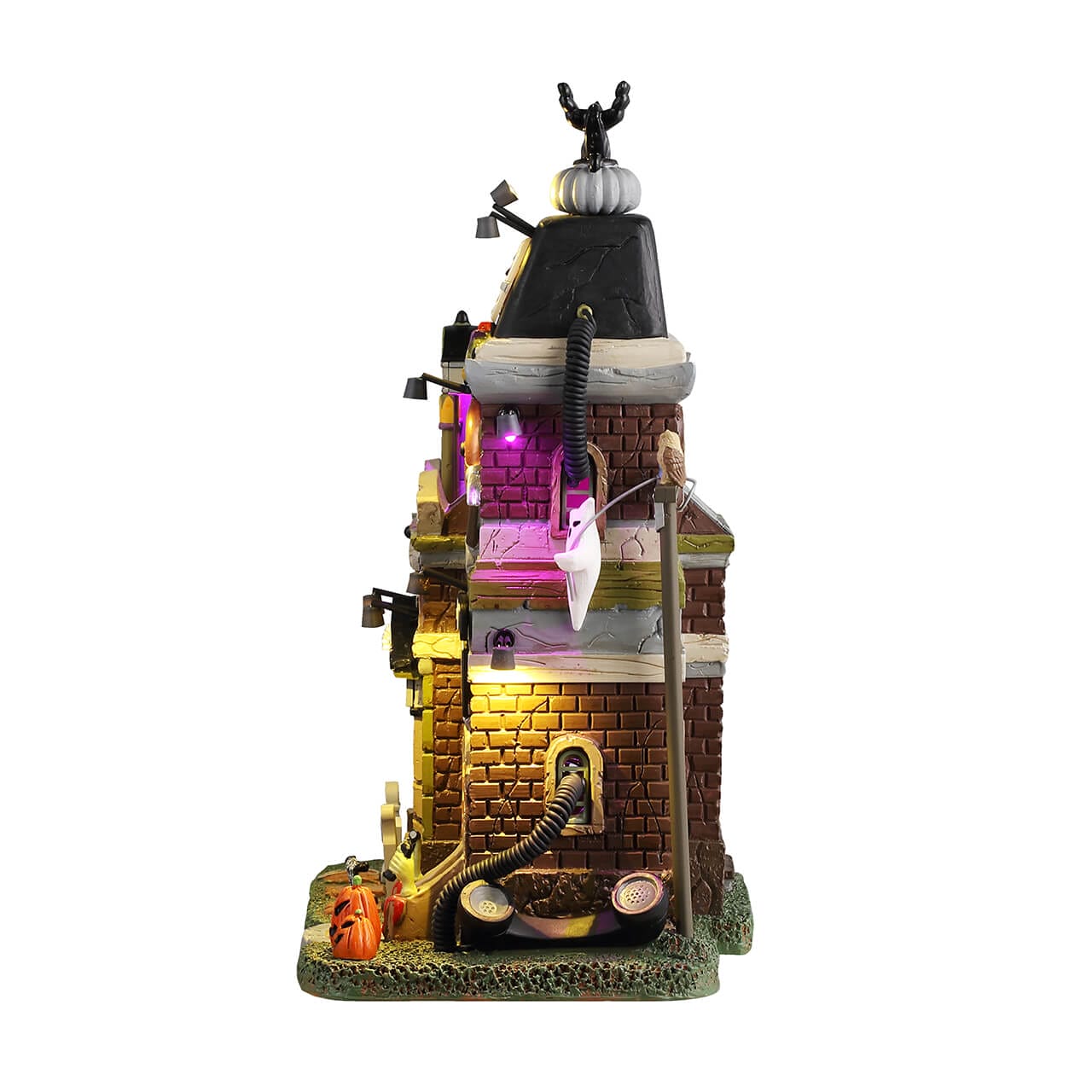 lemax-broken-bell-telephone-co-maison-spooky-town-lumineuse image 3
