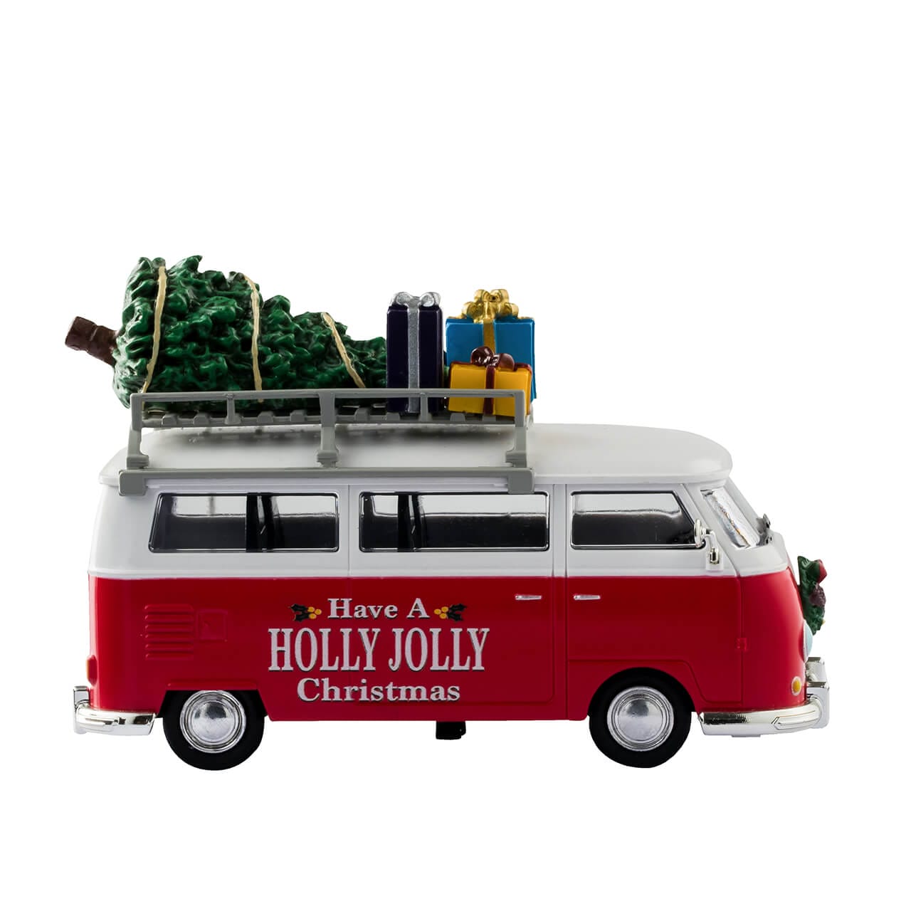 lemax-christmas-van-camionnette-miniature-de-no-l-rouge-avec-sapin-et-cadeaux image 2