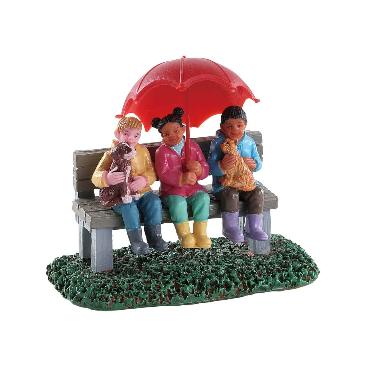 lemax-rainy-day-with-friends-figurine-sc-ne-jour-de-pluie image 1