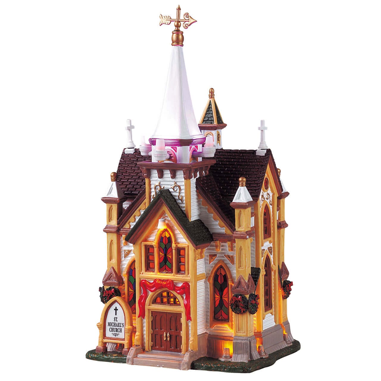 lemax-st-michael-s-church-glise-de-no-l-miniature-lumineuse image 1