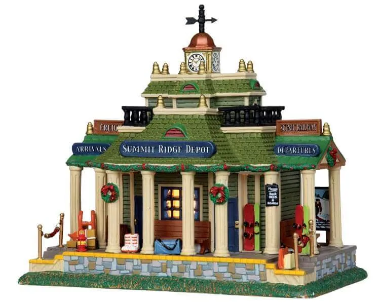 lemax-summit-ridge-depot-gare-de-village-miniature-lumineuse image 1