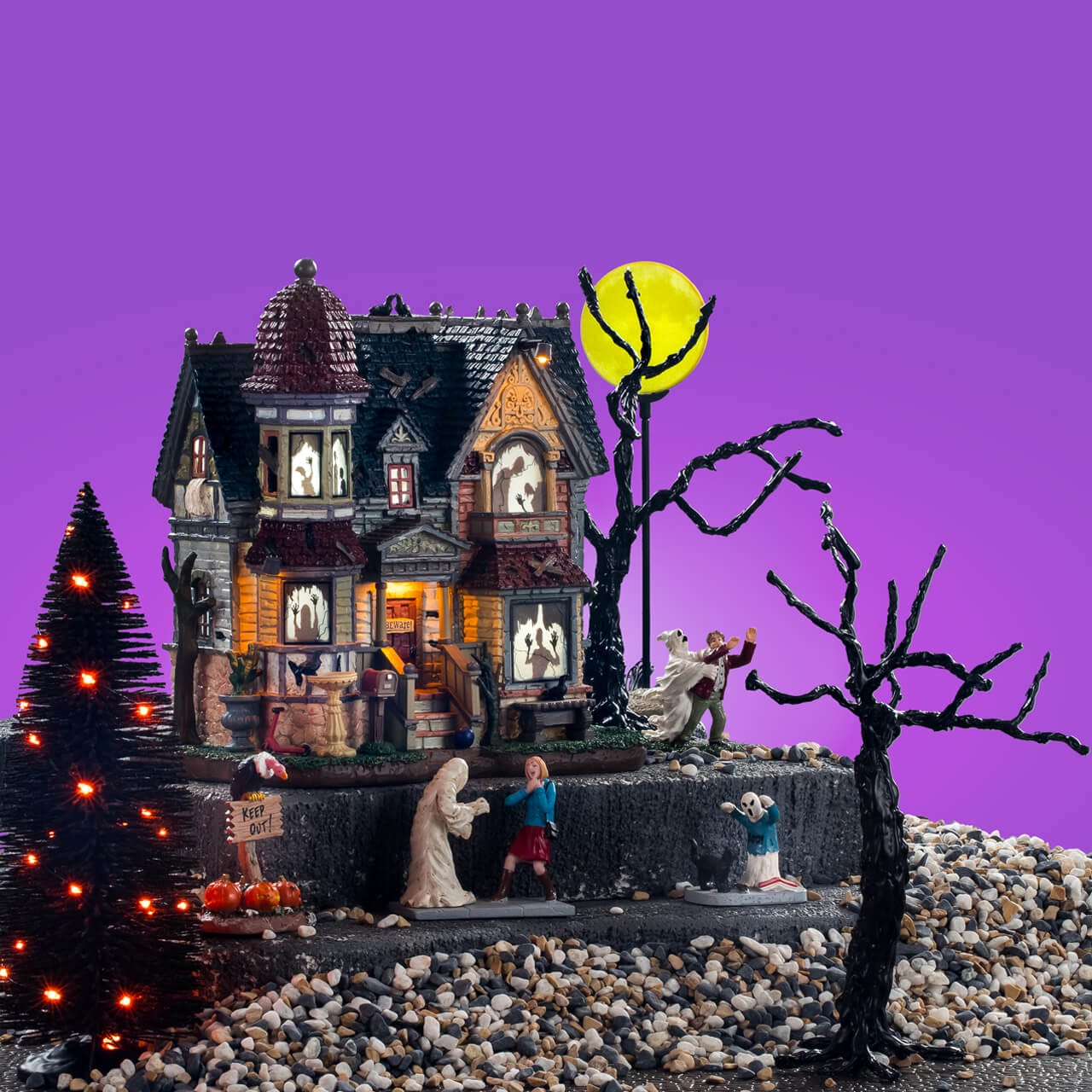 lemax-the-house-of-shadows-set-manoir-hant-spooky-town image 1