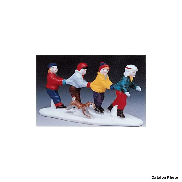 lemax-train-of-skaters-patineurs-en-cha-ne-lumineux image 1