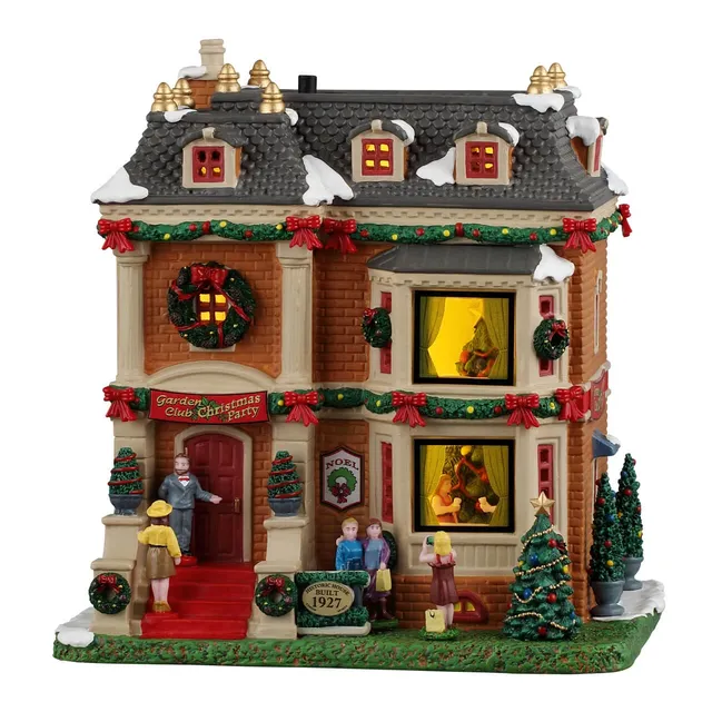 lemax-garden-club-christmas-party-b-timent-caddington-lumineux image 1