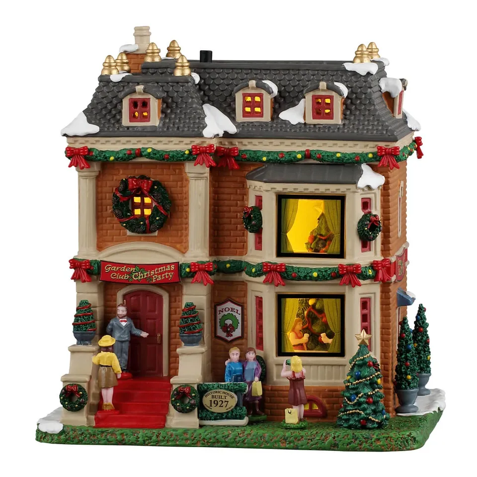 lemax-garden-club-christmas-party-b-timent-caddington-lumineux image 1