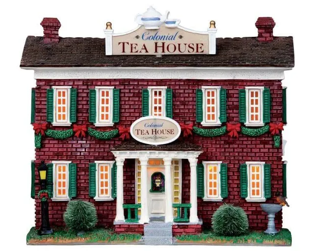 lemax-colonial-tea-house-maison-de-th-miniature-lumineuse image 1