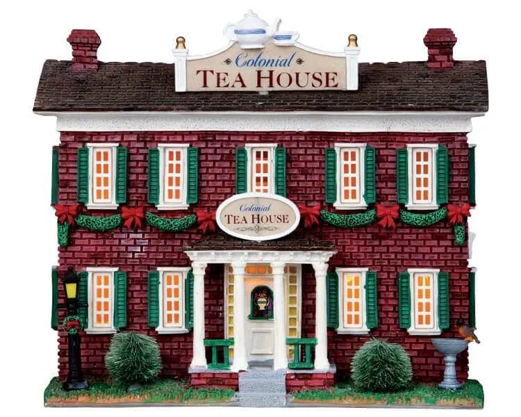 lemax-colonial-tea-house-maison-de-th-miniature-lumineuse image 1