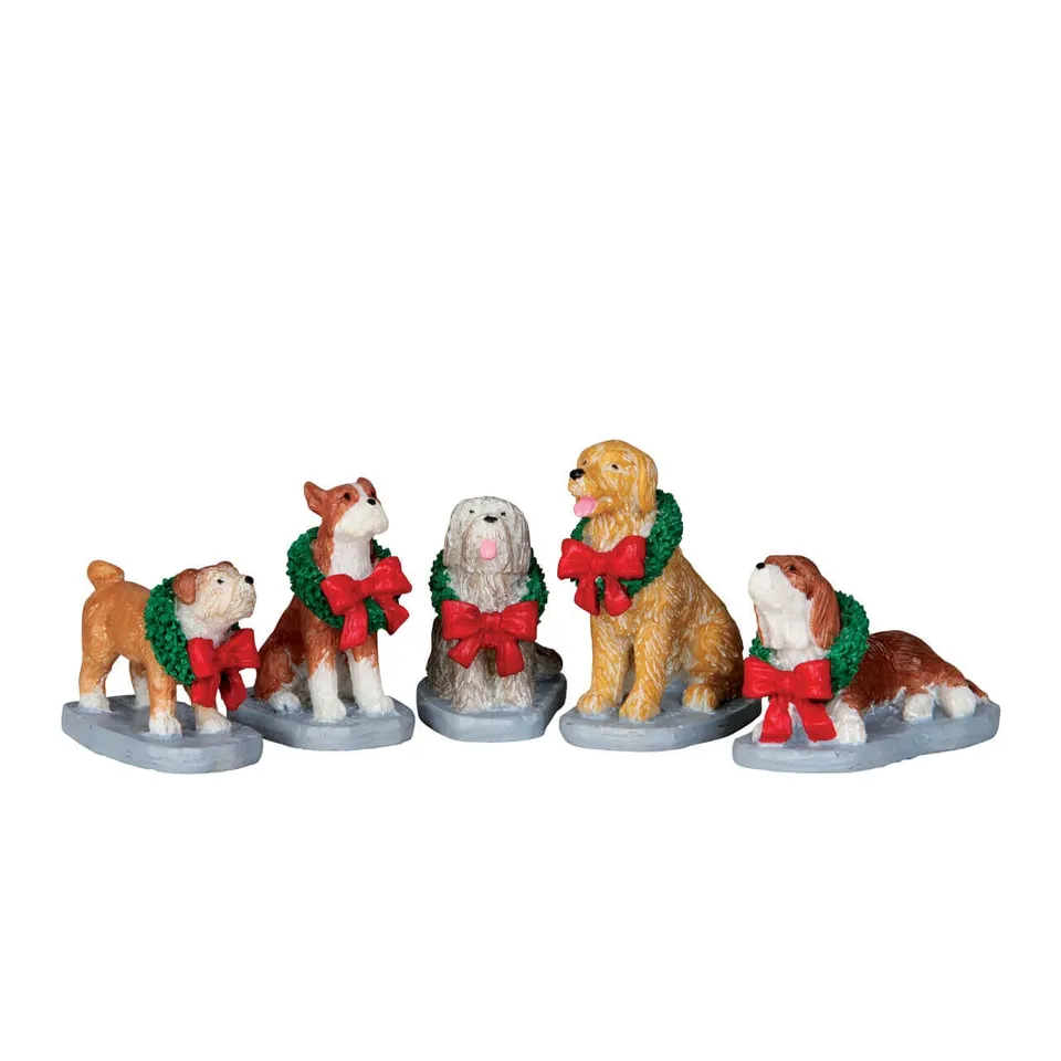 lemax-christmas-pooch-set-de-5-chiens-de-no-l-village-miniature image 1