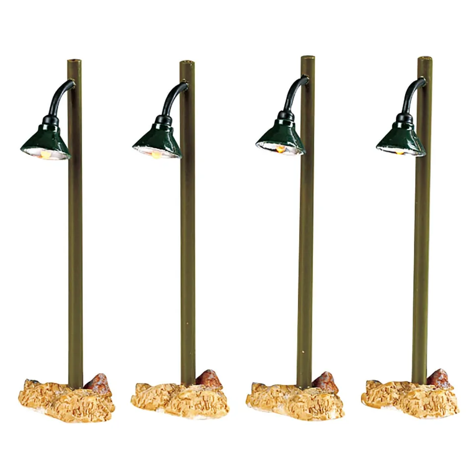 lemax-rustic-street-lamp-lot-de-4-r-verb-res-miniatures image 1