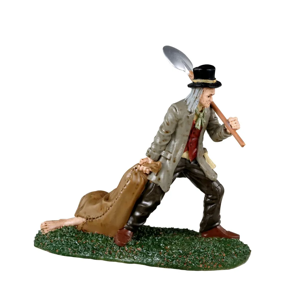 lemax-grave-digger-body-bag-figurine-spooky-town image 1